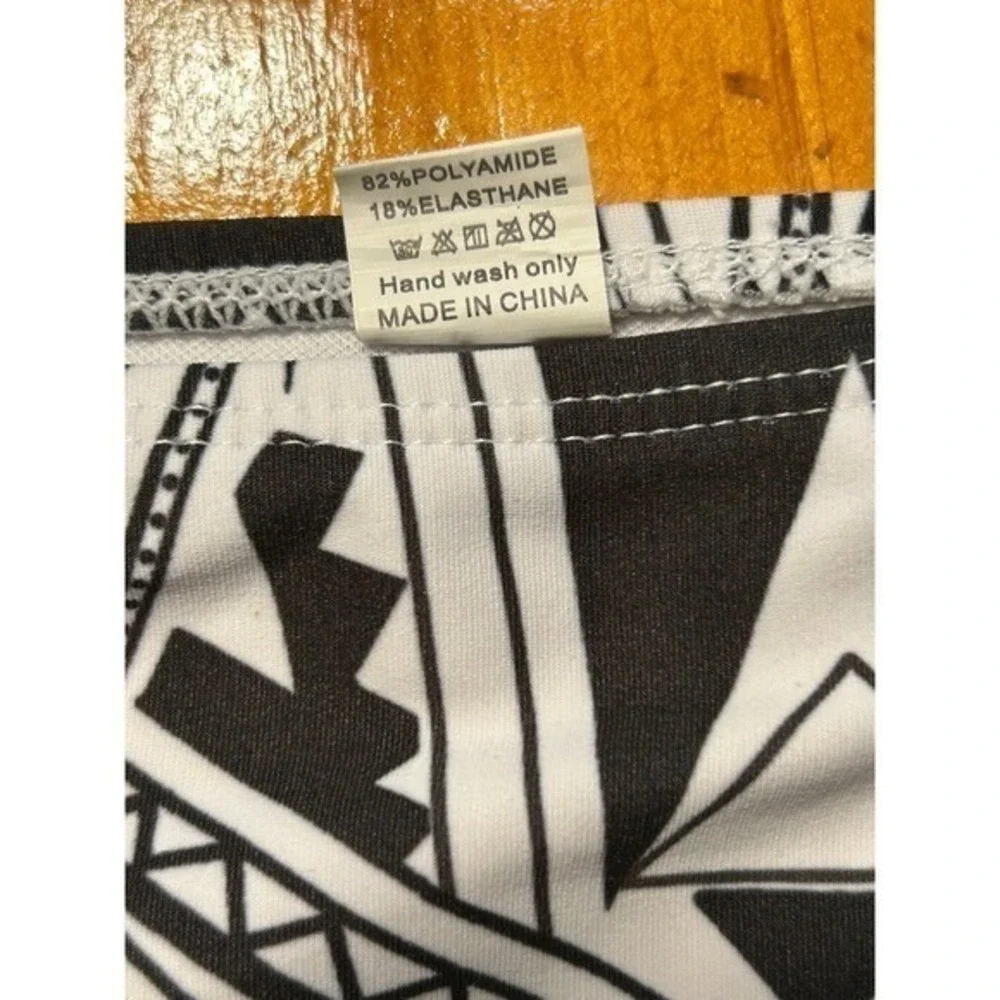 Bohemian Fusion Geometric‎ Tribal High Waist Bikini Set Halter Cut Out Swimsuit